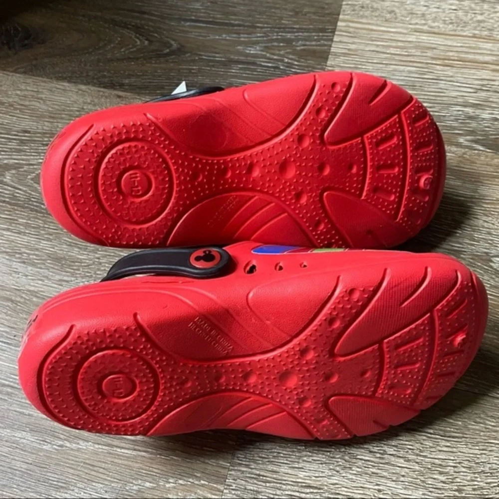 Mickey Mouse Shoes‎ Unisex Size 11-12 Slip On Red Summer New